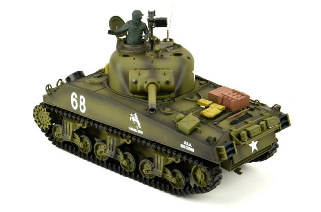 US M4A3 Sherman 1:16 Metallgetriebe, Metallketten und Metallräder Pro Modell