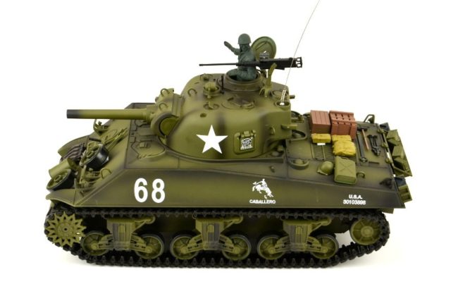 US M4A3 Sherman 1:16 Metallgetriebe, Metallketten und Metallräder Pro Modell