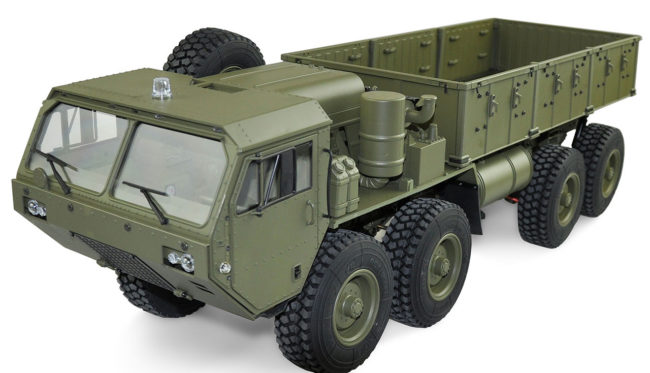 U.S. Militär Truck 8×8 1:12 mit Ladefläche military grün