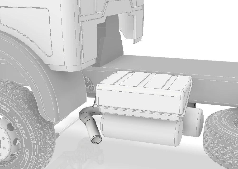 Auspuff Wedico Mercedes NG